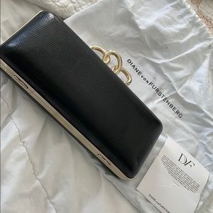 Diane Von Furstenberg Lizard Embossed clutch